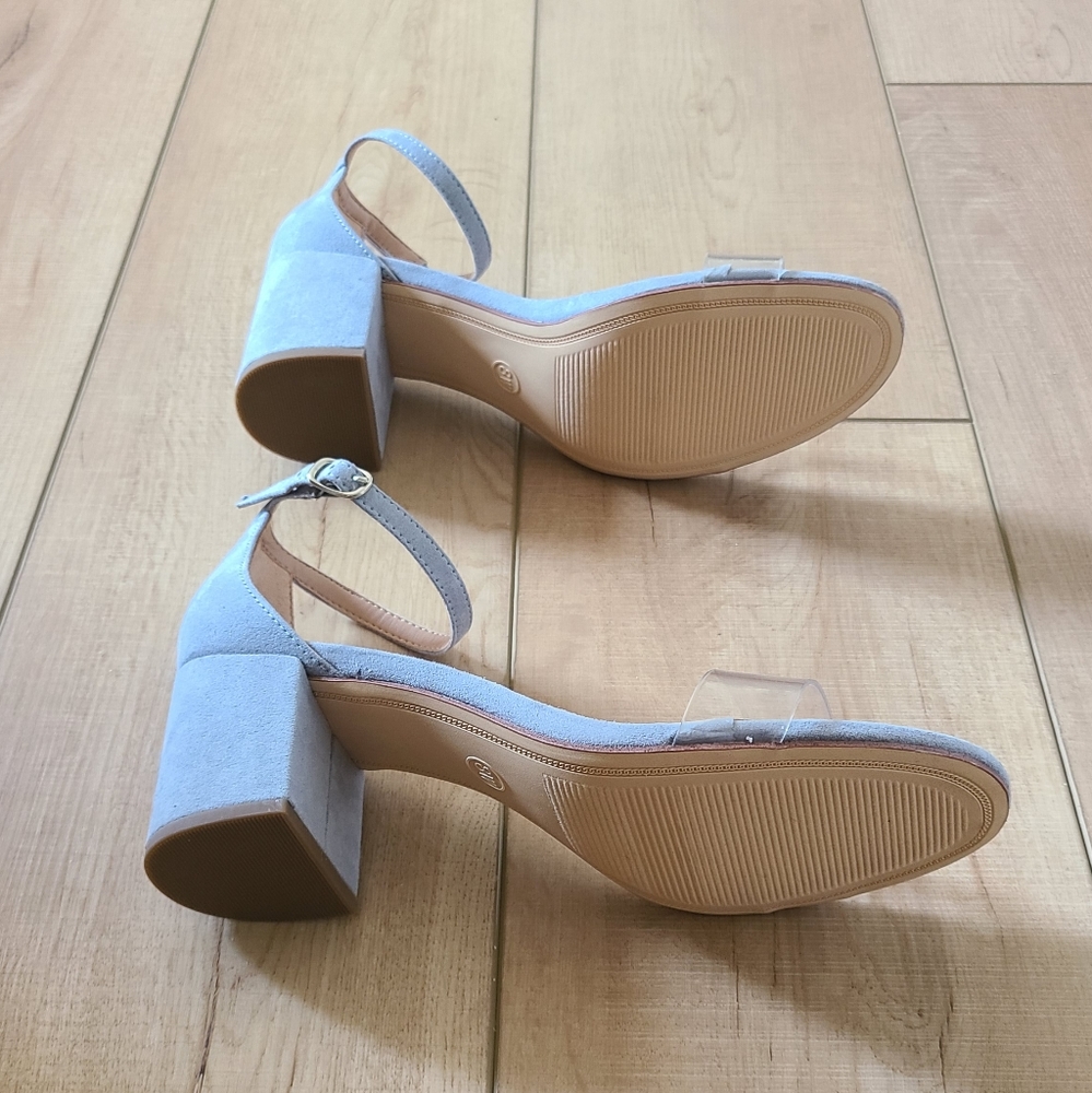 A New Day Light Blue Chunky Heels - Picture 3 of 4